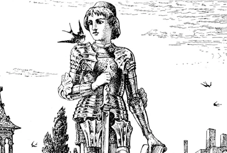 Plate 1 for the first edition of "The Happy Prince and Other Tales," 1888, by Oscar Wilde and illustrated by Walter Crane. (Public Domain)