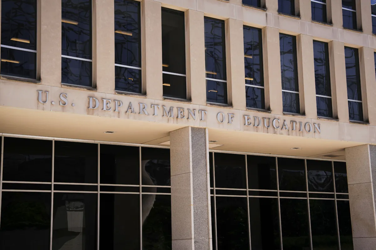 U.S. Department of Education building in Washington on July 6, 2023. (Madalina Vasiliu/The Epoch Times)