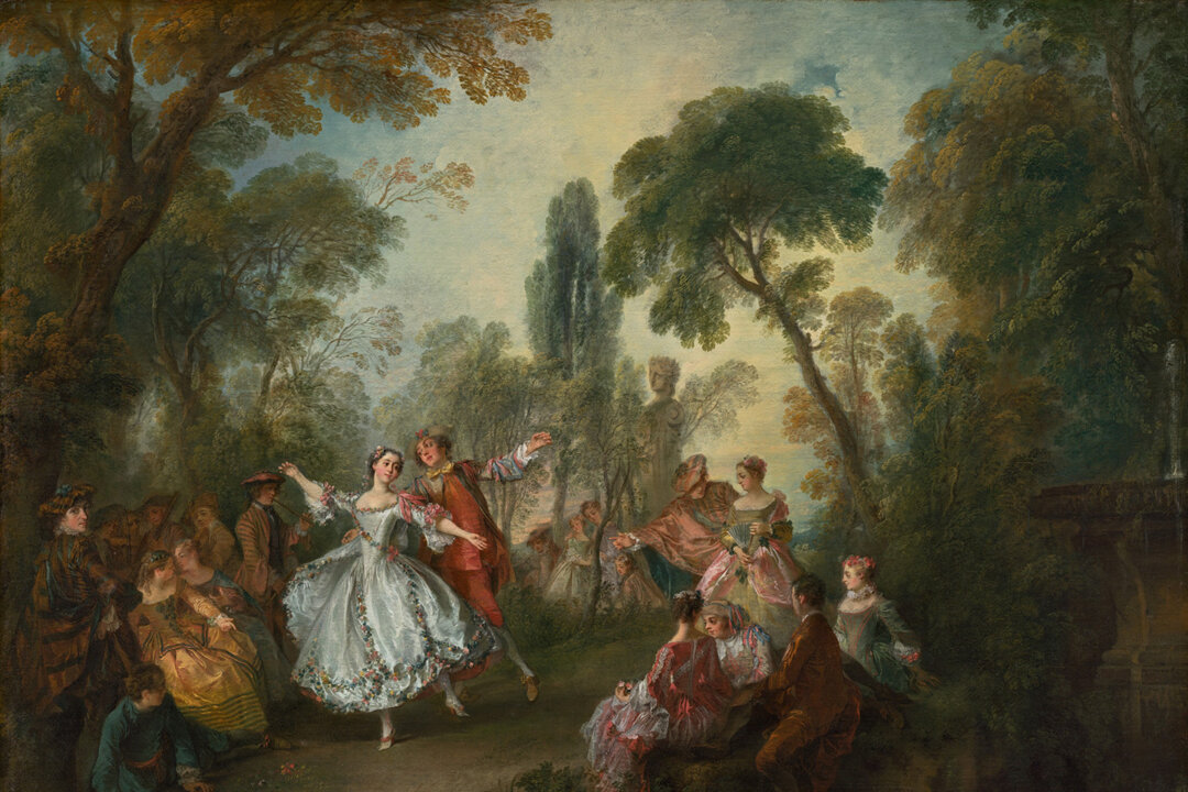 "La Camargo Dancing," circa 1730, by Nicolas Lancret. Oil on canvas; 30 inches by 42 inches. National Gallery of Art, Washington, D.C. (Public Domain)