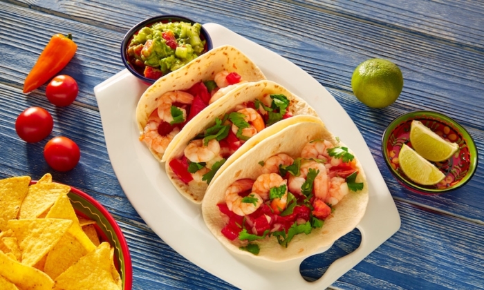 Cilantro and Garlic-Infused Shrimp Tacos (Recipe)