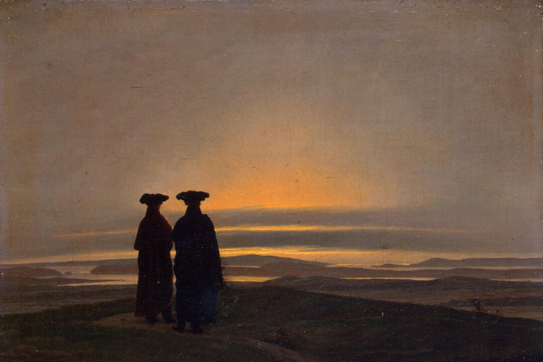 "Sunset," 1830–1835, by Caspar David Friedrich. Oil on canvas. Hermitage Museum, Saint Petersburg. (Public Domain)