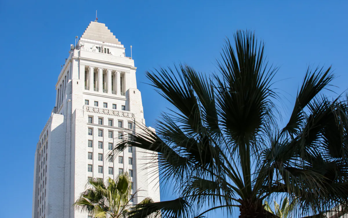 The City Hall in Los Angeles on Jan. 27, 2023. (John Fredricks/The Epoch Times)