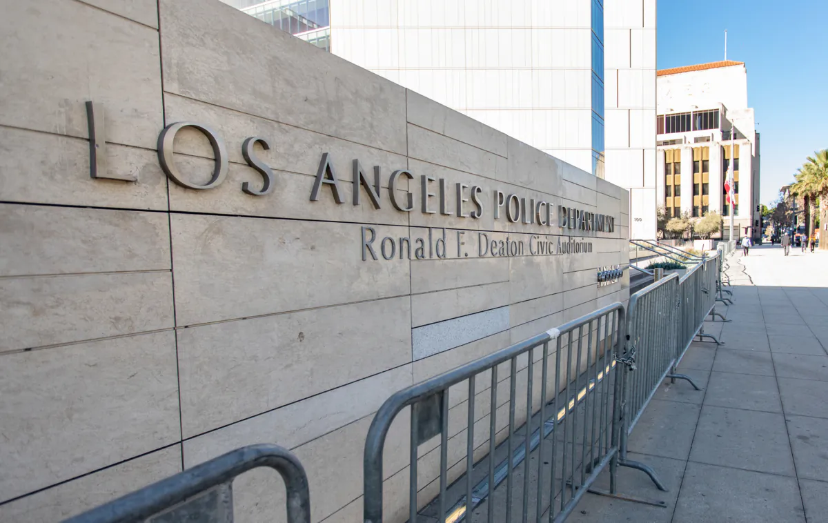 Los Angeles Police Department headquarters in Los Angeles, on Jan 27, 2023. (John Fredricks/The Epoch Times)