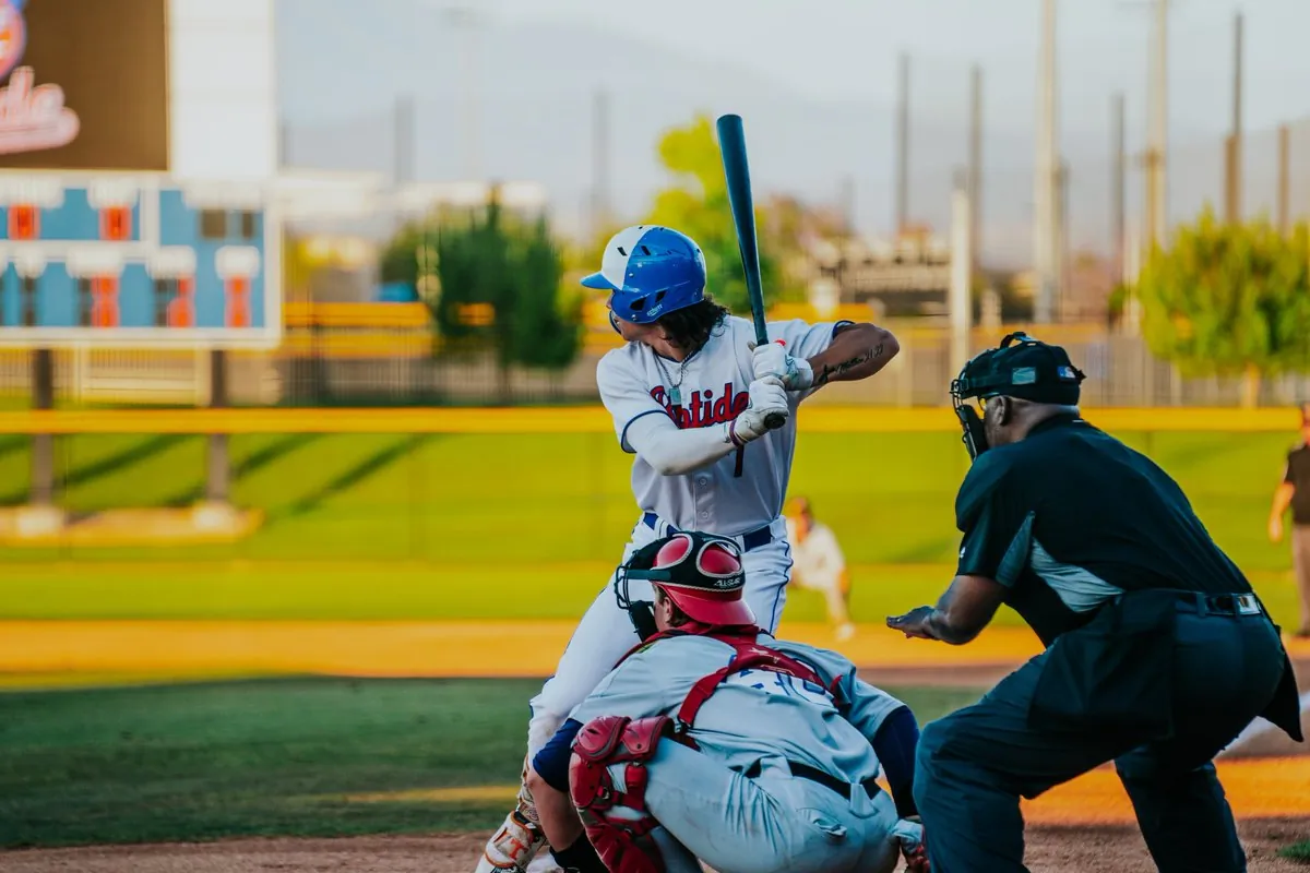 Reese Chapman (C), an outfielder from the University of Tennessee, at bat in an undated photo. (Courtesy of Orange County Riptide Baseball)