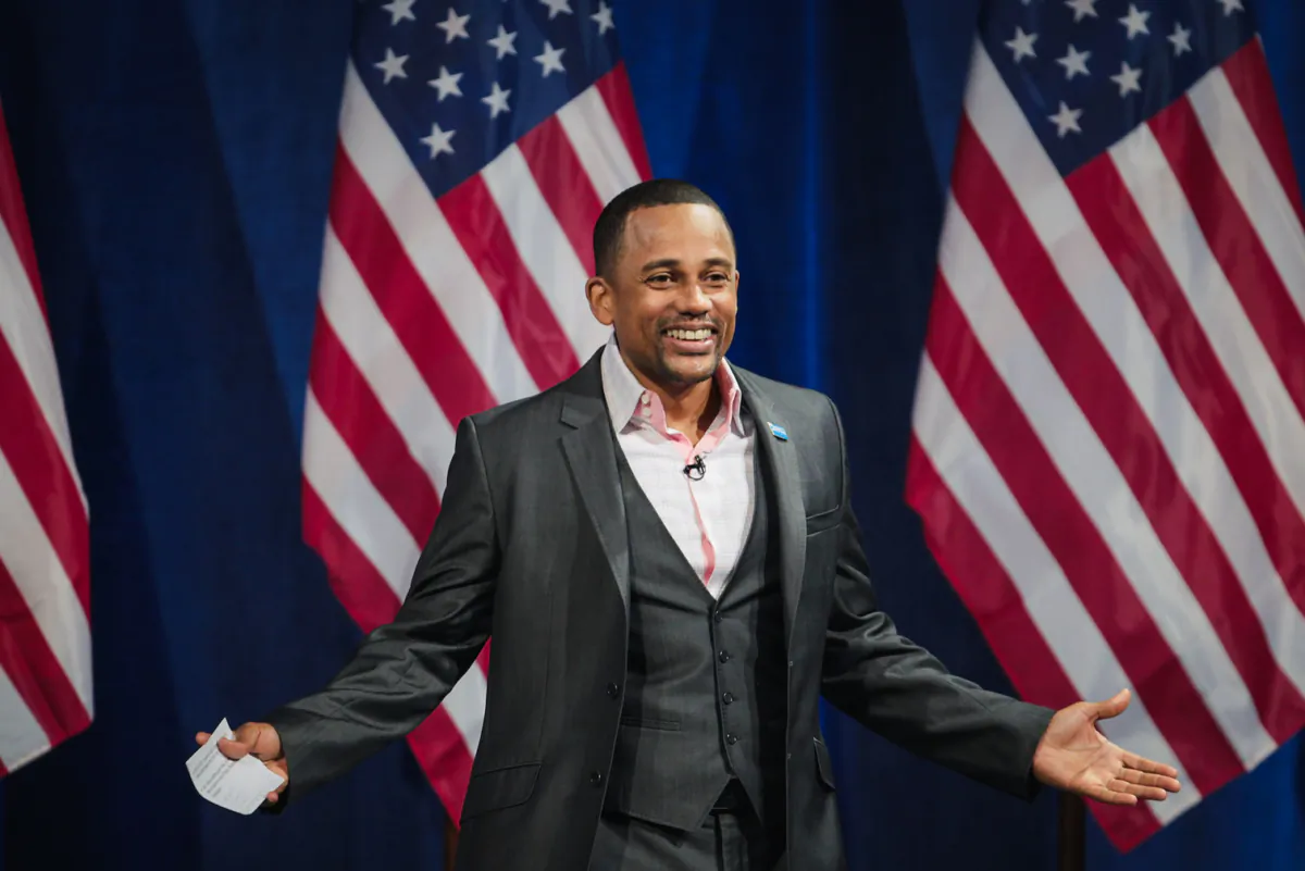 A file image of actor Hill Harper at a Chicago fundraiser to help then President Barack Obama raise money for his re-election campaign on Jan. 11, 2012. (Scott Olson/Getty Images)