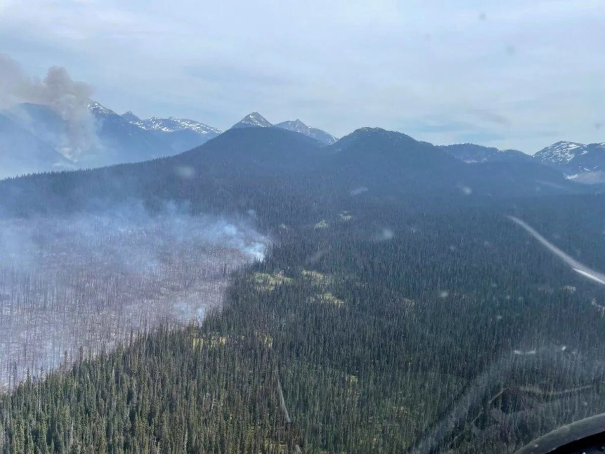 The Murtle Lake wildfire located within Wells Gray Provincial Park is shown in this handout photo provided by the BC Wildfire Service, June 9, 2023. (The Canadian Press/HO-BC Wildfire Service)