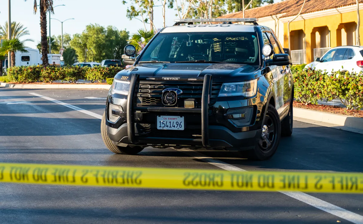 File photo of a law enforcement vehicle at a crime scene. (John Fredricks/The Epoch Times)