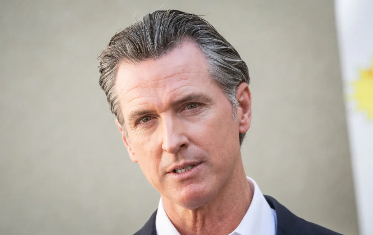 California Gov. Gavin Newsom speaks in Los Angeles on Nov. 10, 2021. (John Fredricks/The Epoch Times)