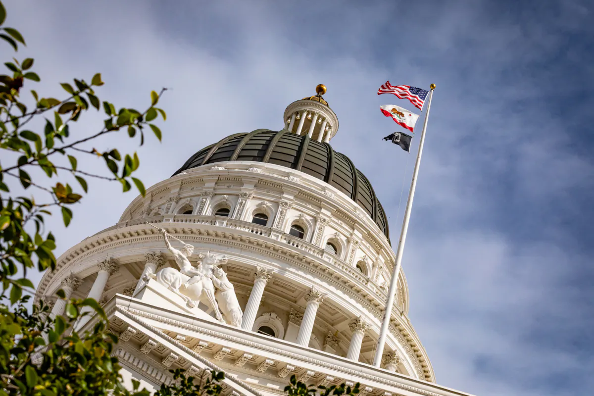 The California State Capitol building in Sacramento, Calif., on April 18, 2022. (John Fredricks/The Epoch Times)