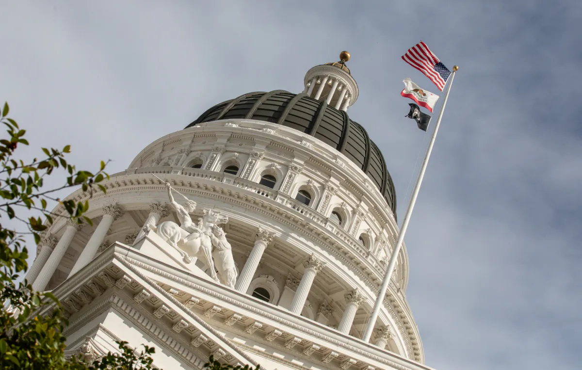 California State Capitol building in Sacramento, Calif., on April 19, 2022. (John Fredricks/The Epoch Times)