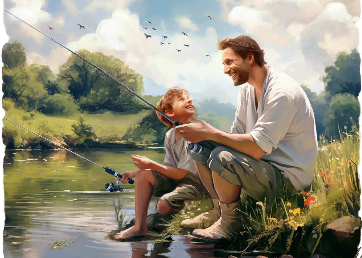 Fishing offers an opportunity for fathers and sons to form strong relationships through a meaningful activity. (Biba Kayewich)