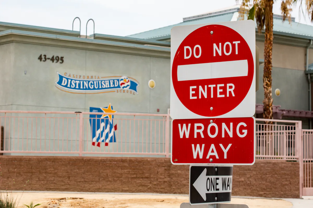 A middle school in La Quinta, Calif., on June 16, 2021. (John Fredricks/The Epoch Times)