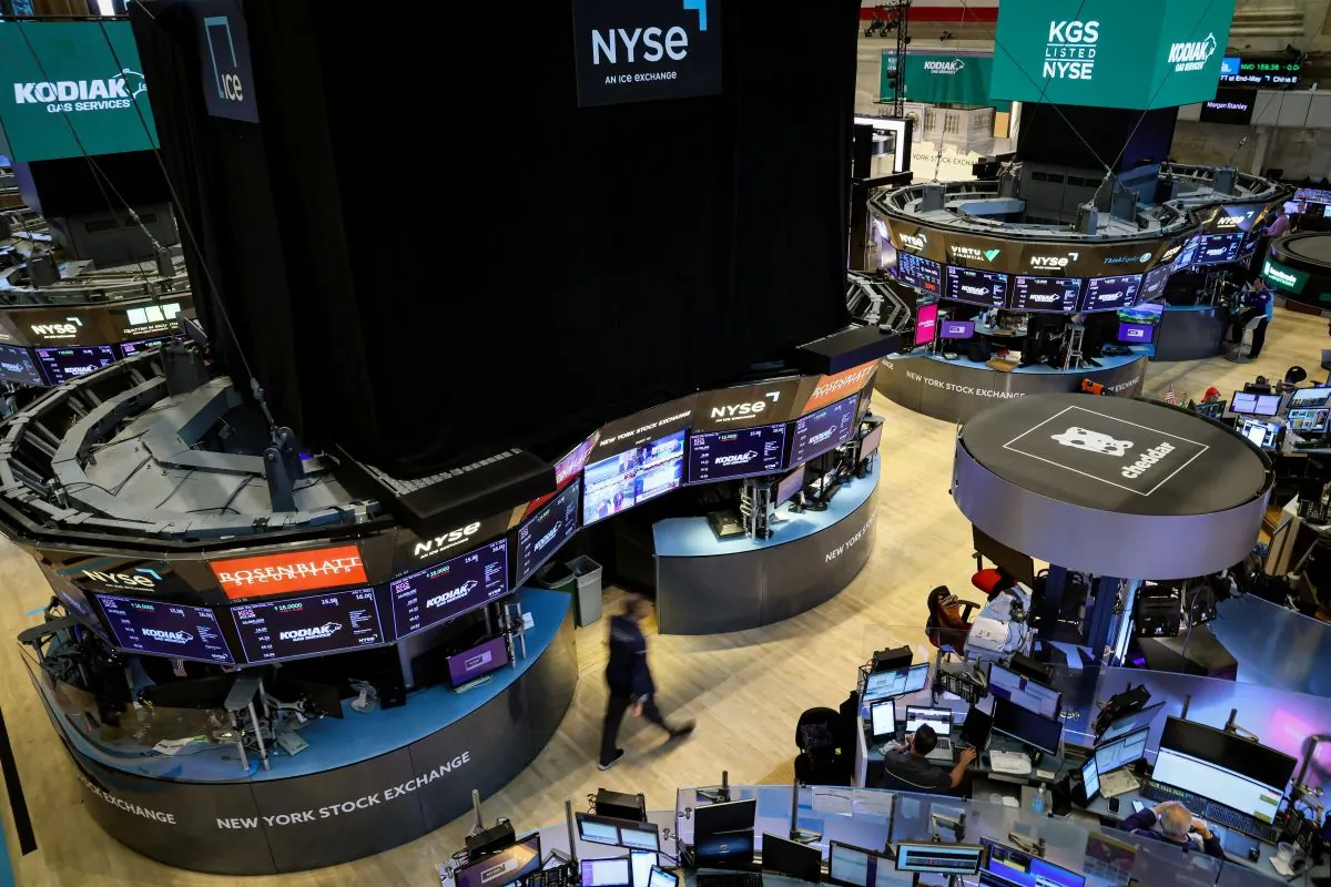 Traders work on the floor of the New York Stock Exchange (NYSE) in New York City on July 7, 2023. (Brendan McDermid/Reuters)