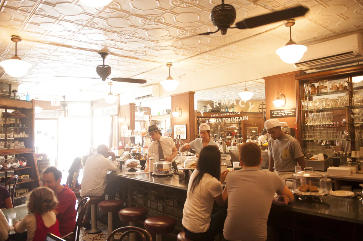 The interior of Brooklyn Farmacy and Soda Fountain in New York. (Courtesy of Brooklyn Farmacy and Soda Fountain)