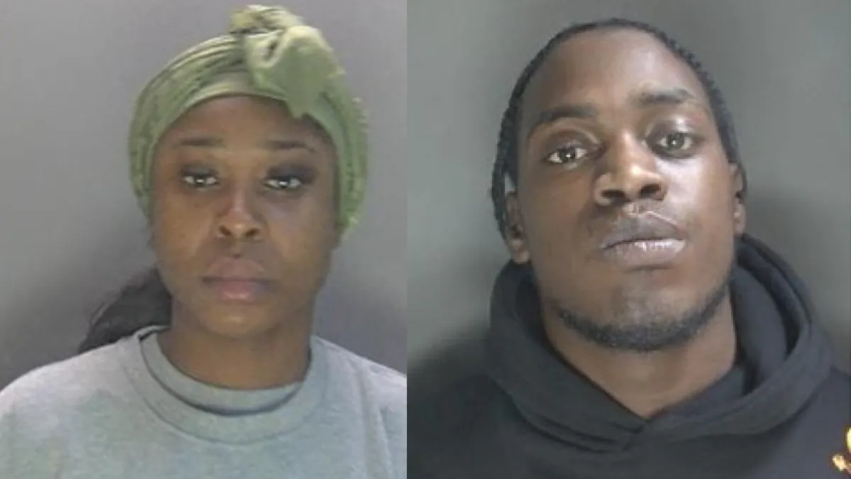 Georgia Bruce-Annan (L) and Tevin Leslie (R), who have been convicted of murdering Vishal Gohel in Bushey, England, on Jan. 23, 2022. (Hertfordshire Police)