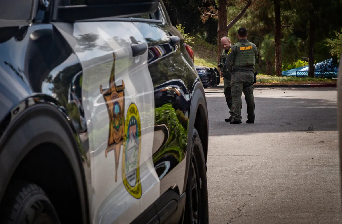 Orange County Sheriff's Deputies in Yorba Linda, Calif., on Oct. 4, 2021. (John Fredricks/The Epoch Times)
