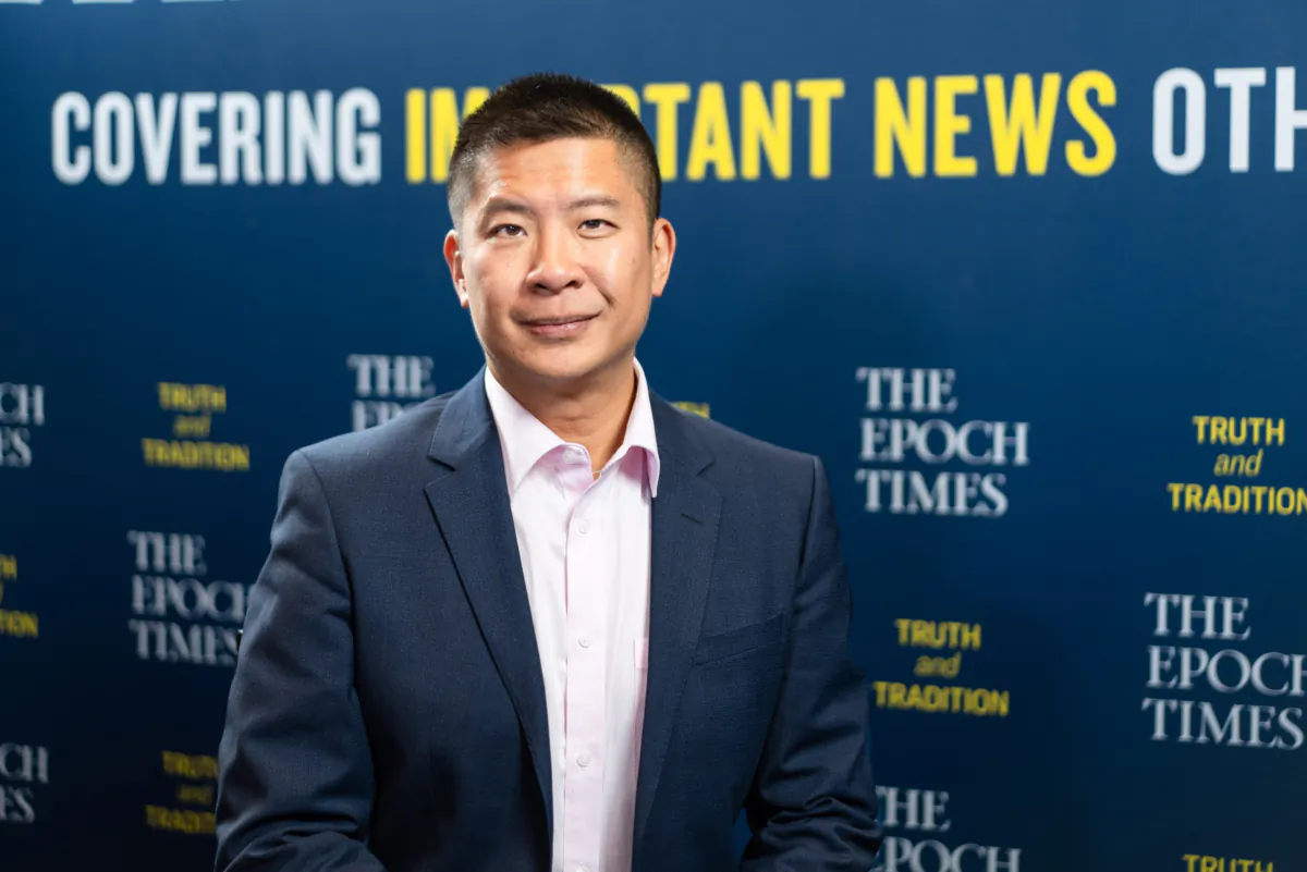 Simon Lee, a former columnist at Apple Daily, at the FreedomFest conference in Las Vegas, Nevada, on July 15, 2022. (The Epoch Times)