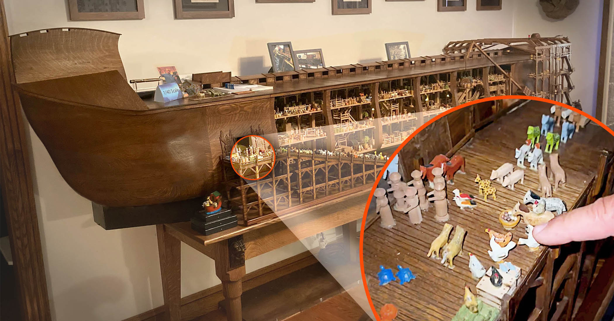 Man painstakingly crafts scaled-down model of Noah's Ark to last detail, brings Bible epic to life