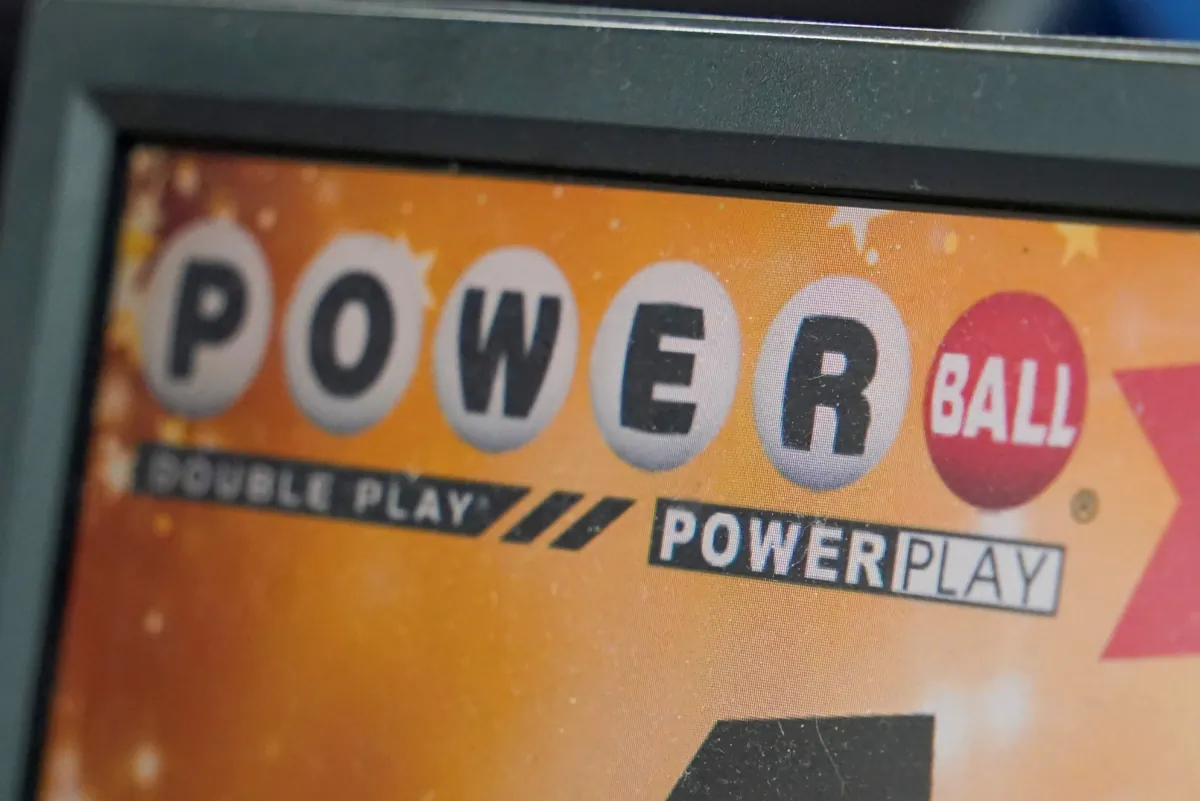 A display panel advertises tickets for a Powerball drawing at a convenience store in Renfrew, Pa., on Nov. 7, 2022. (Keith Srakocic/AP Photo)