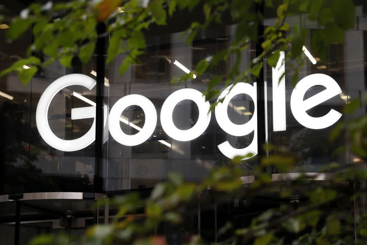 The Google logo at their offices in Granary Square, London, on Nov. 1, 2018. (Alastair Grant/AP Photo)