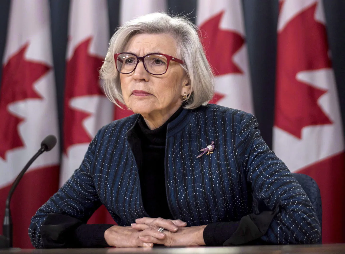 Former chief justice of the Supreme Court of Canada Beverley McLachlin listens to a question during a news conference in Ottawa on Dec. 15, 2017. (The Canadian Press/Justin Tang)