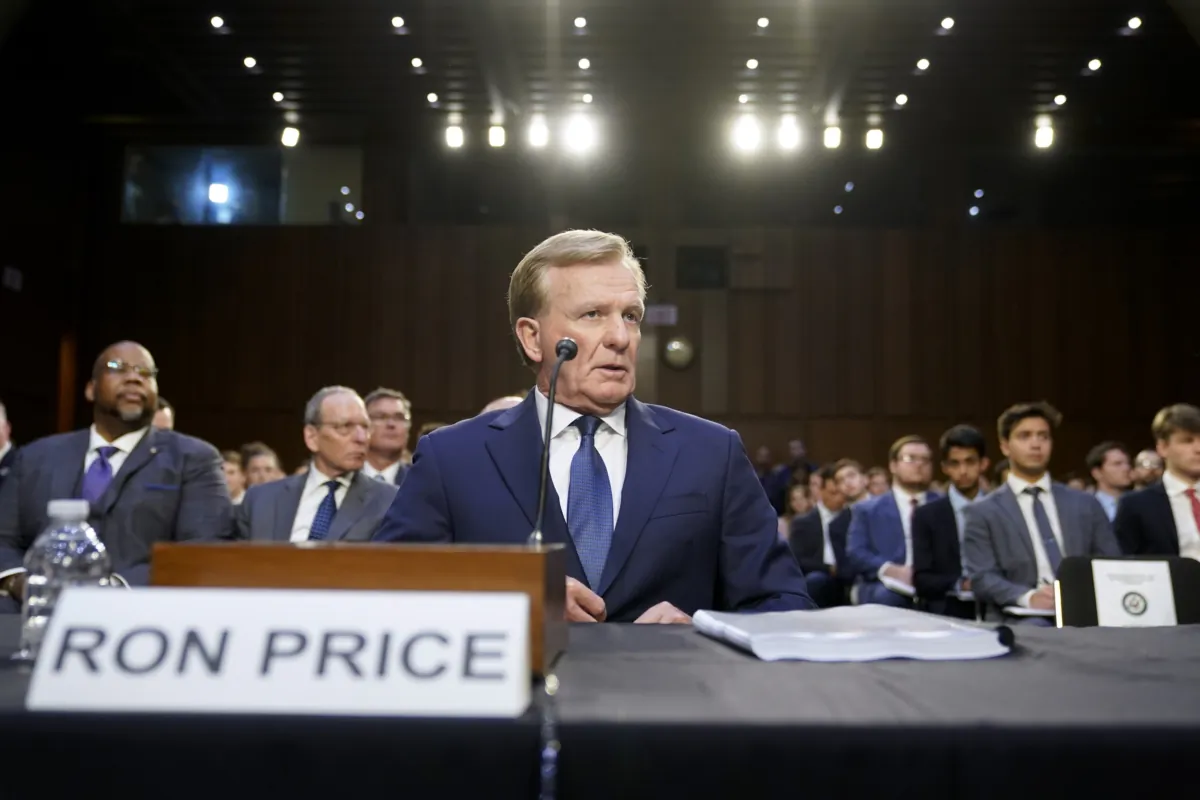 PGA Tour chief operating officer Ron Price attends a Senate Subcommittee on Investigations hearing on the proposed PGA Tour-LIV Golf partnership on Capitol Hill in Washington on July 11, 2023. (Patrick Semansky/AP Photo)