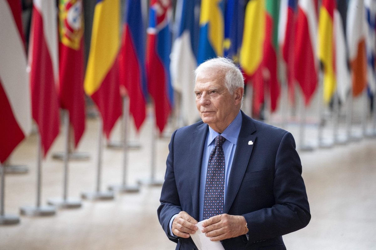 EU High Representative of the Union for Foreign Affairs and Security Policy Josep Borrell Fontelles arrives for a meeting of the European Council at the European Union headquarters in Brussels on June 29, 2023. (NICOLAS MAETERLINCK/BELGA MAG/AFP via Getty Images)