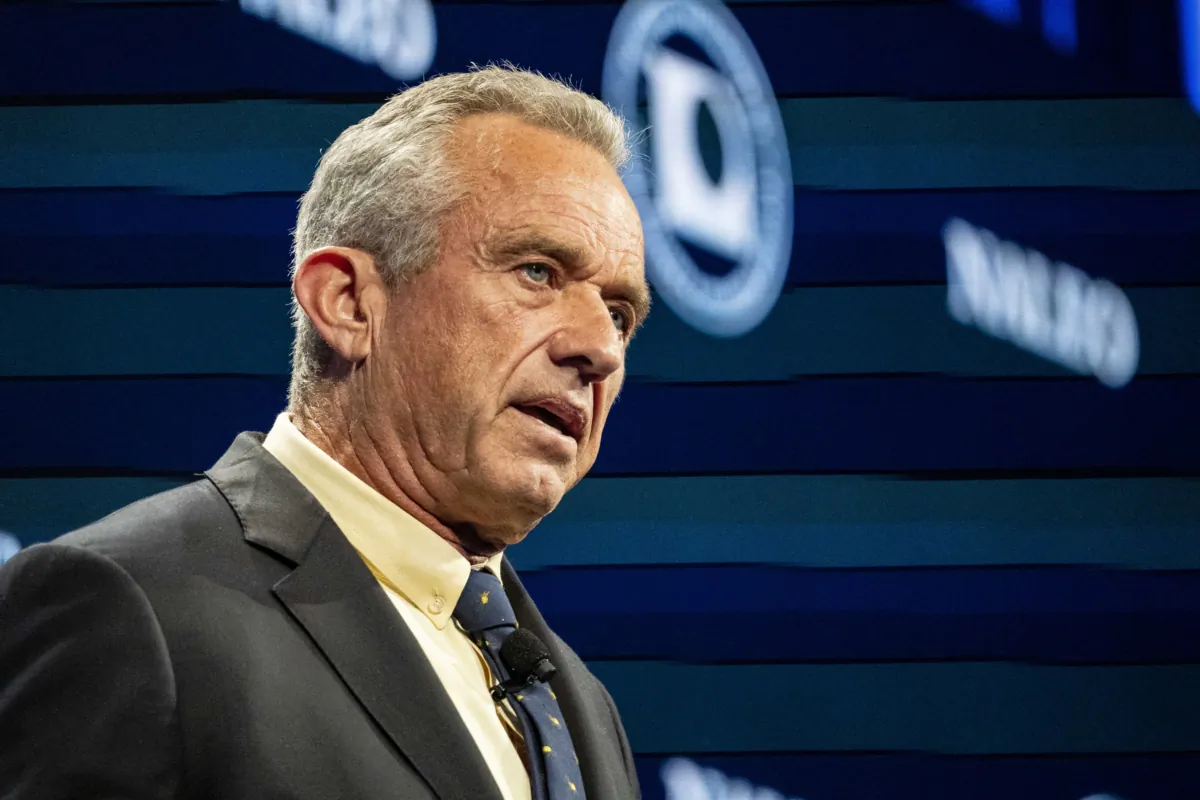 Democratic presidential candidate Robert F. Kennedy, Jr. in New York City, on July 14, 2023. (Chung I Ho/The Epoch Times)