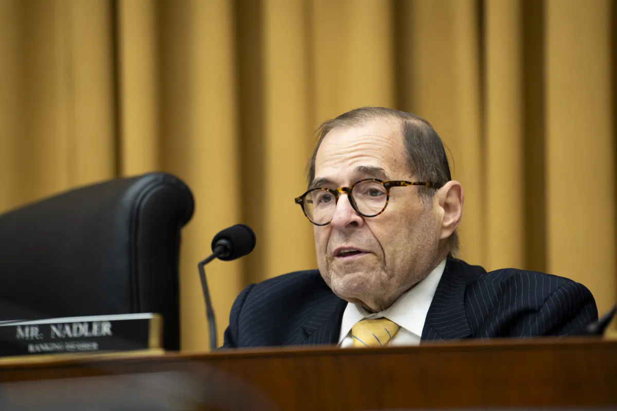 Rep. Jerrold Nadler (D-N.Y.) speaks at a hearing on oversight of the Federal Trade Commission in Washington on July 13, 2023. (Madalina Vasiliu/The Epoch Times)