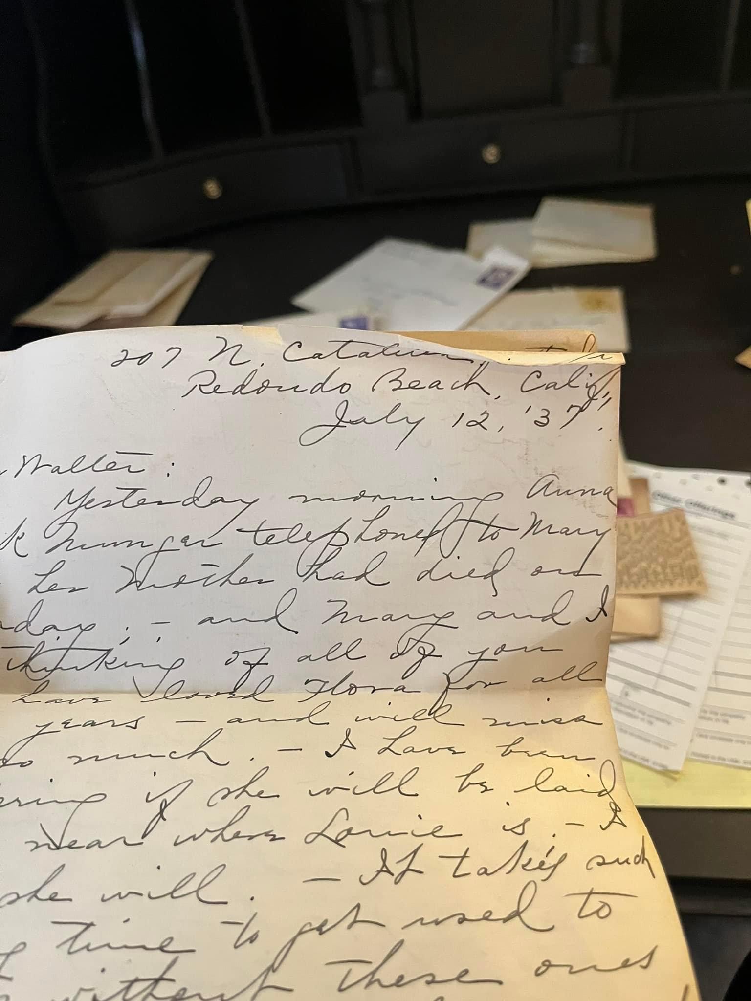 Letters from the secretary desk.