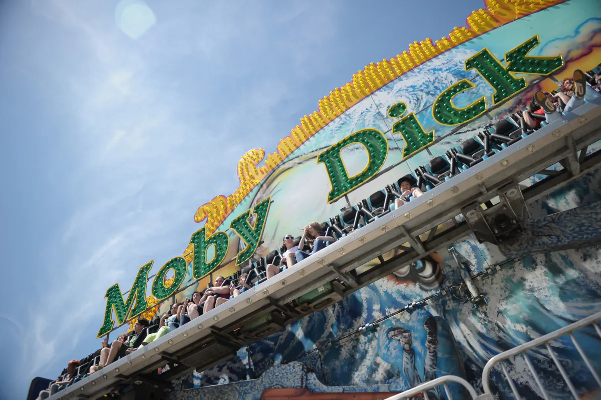 People ride the Moby Dick in a file photo. (Michael Loccisano/Getty Images)