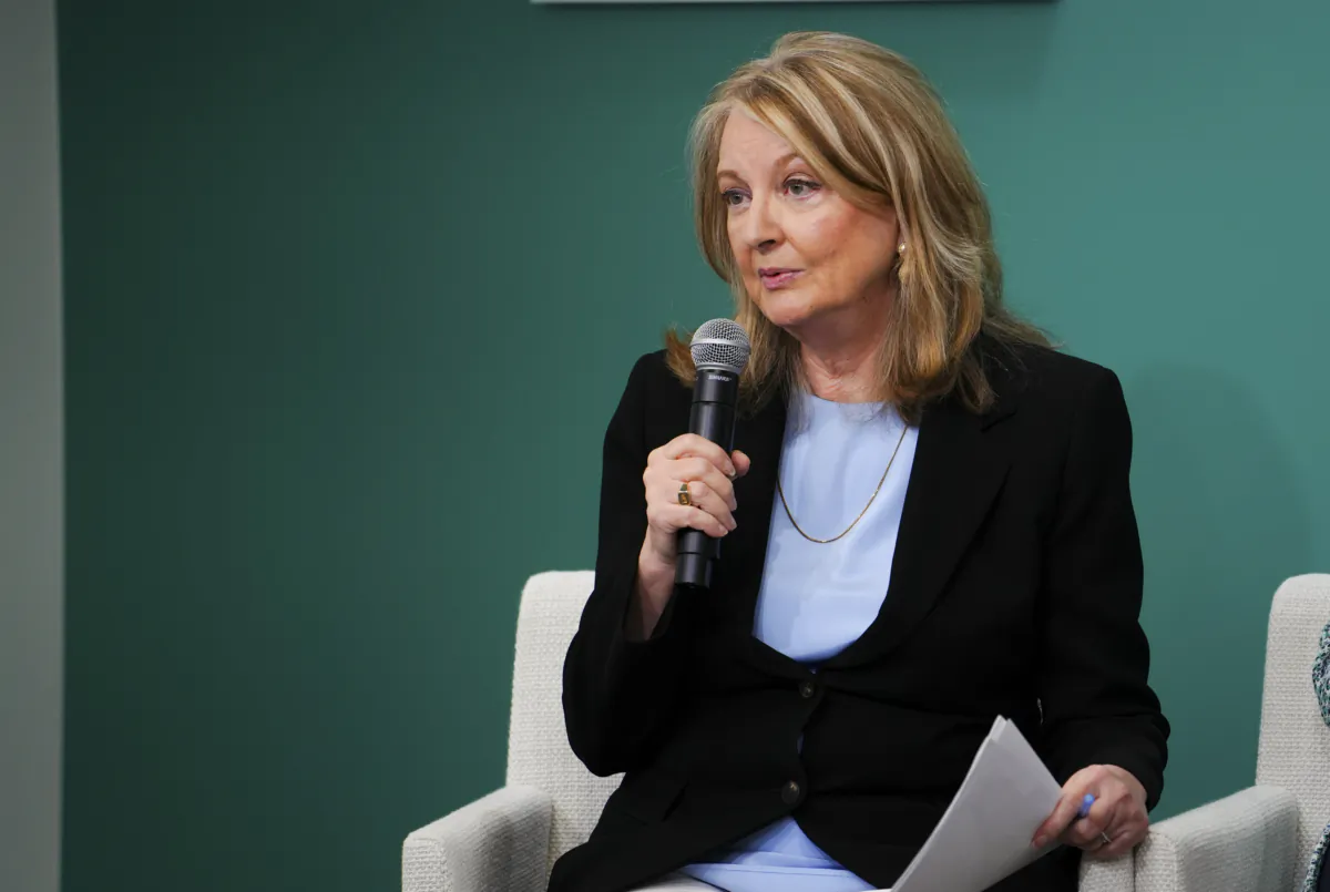 Nina Shea, senior fellow and director for the Center for Religious Freedom, speaks during a panel about the transnational repression of Falun Gong, attacks against Shen Yun, and suppression of Hong Kong in Washington on July 17, 2023. (Madalina Vasiliu/The Epoch Times)