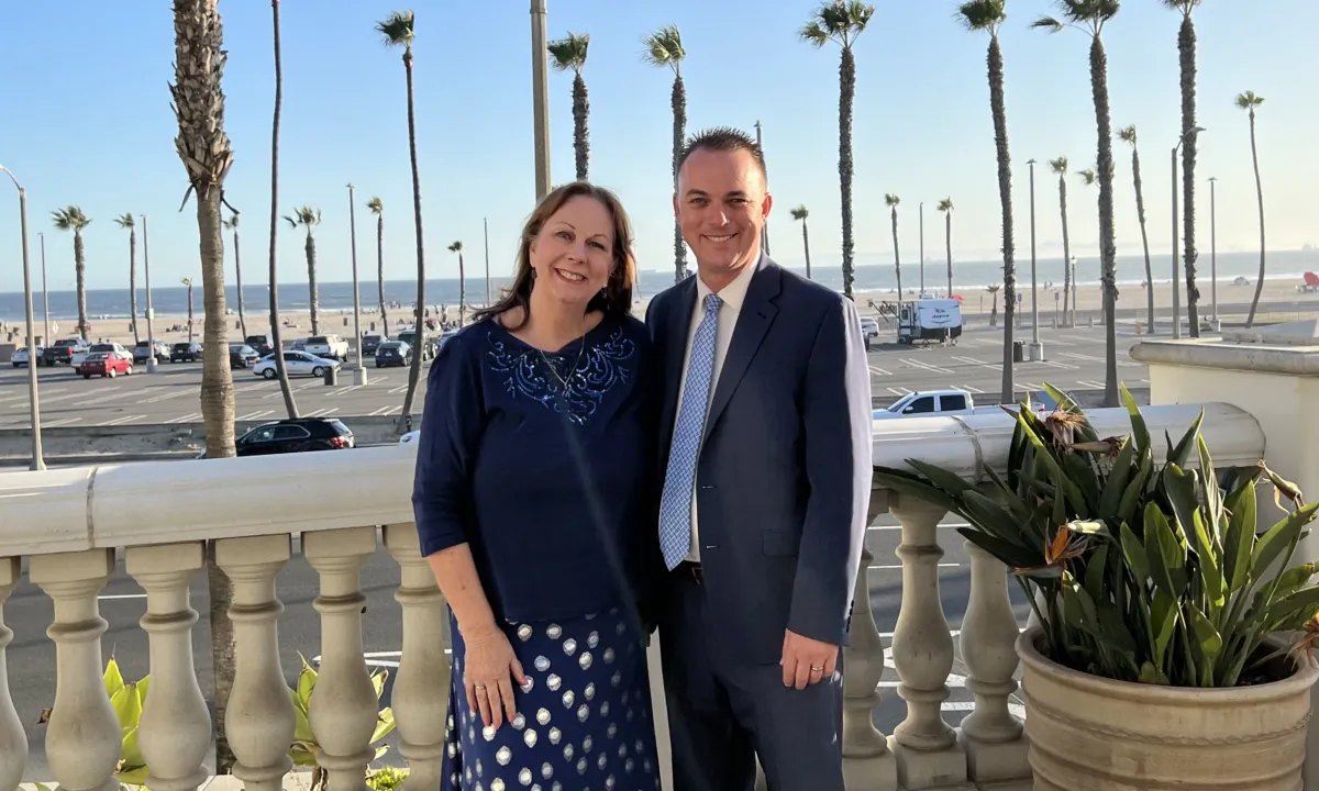 Orange County Board of Education Trustee Tim Shaw and his mother Karen Shaw, the president of the Lowell Joint Unified School Board. (Courtesy of Tim Shaw)