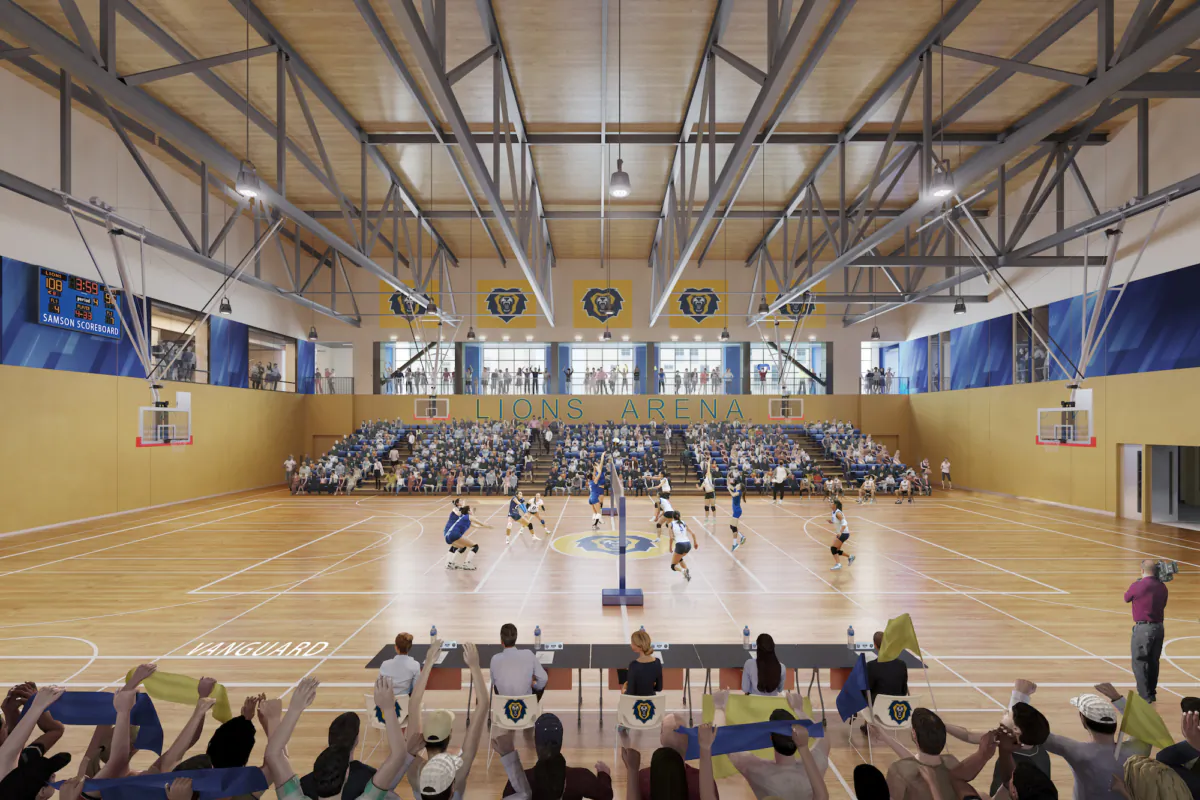 An artist's rendering of the Freed Center, which is under construction at Vanguard University in Costa Mesa, Calif. (Courtesy of Vanguard University)