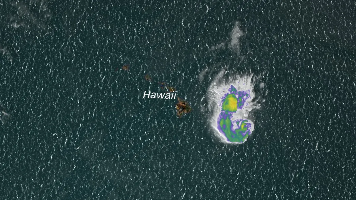 Tropical storm Calvin approaches Hawaii. (CNN Weather)