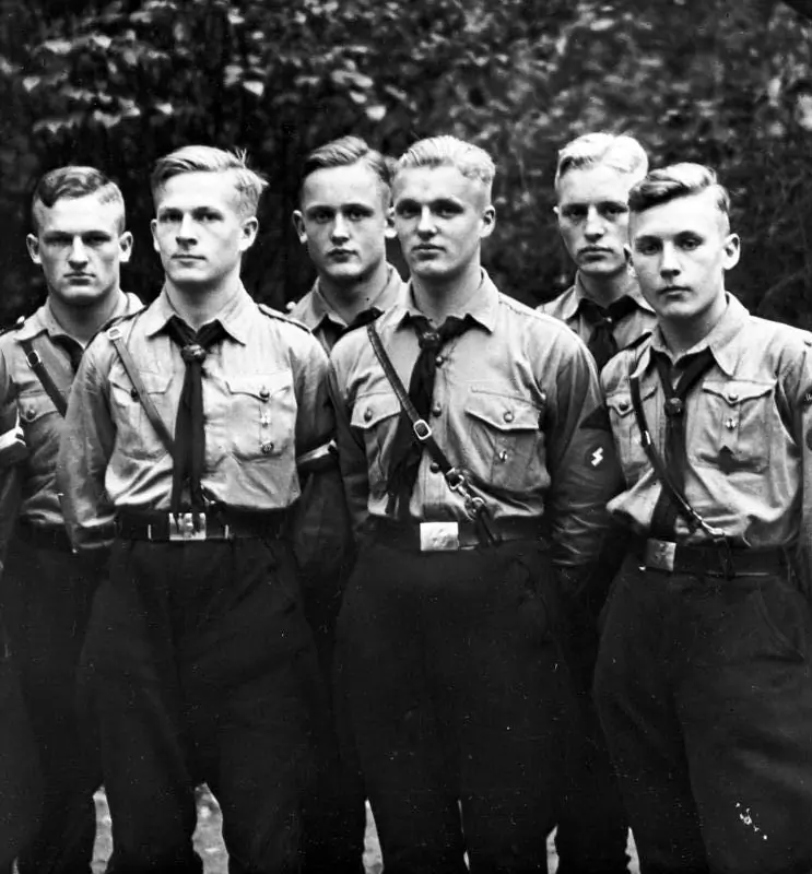 The story of one young man during World War II is told in "Save the Last Bullet: Memoir of a Boy Soldier in Hitler’s Army." Young men in Hitler Youth uniform, 1933. (Bundesarchiv, Bild 119-5592-14A / CC-BY-SA 3.0)