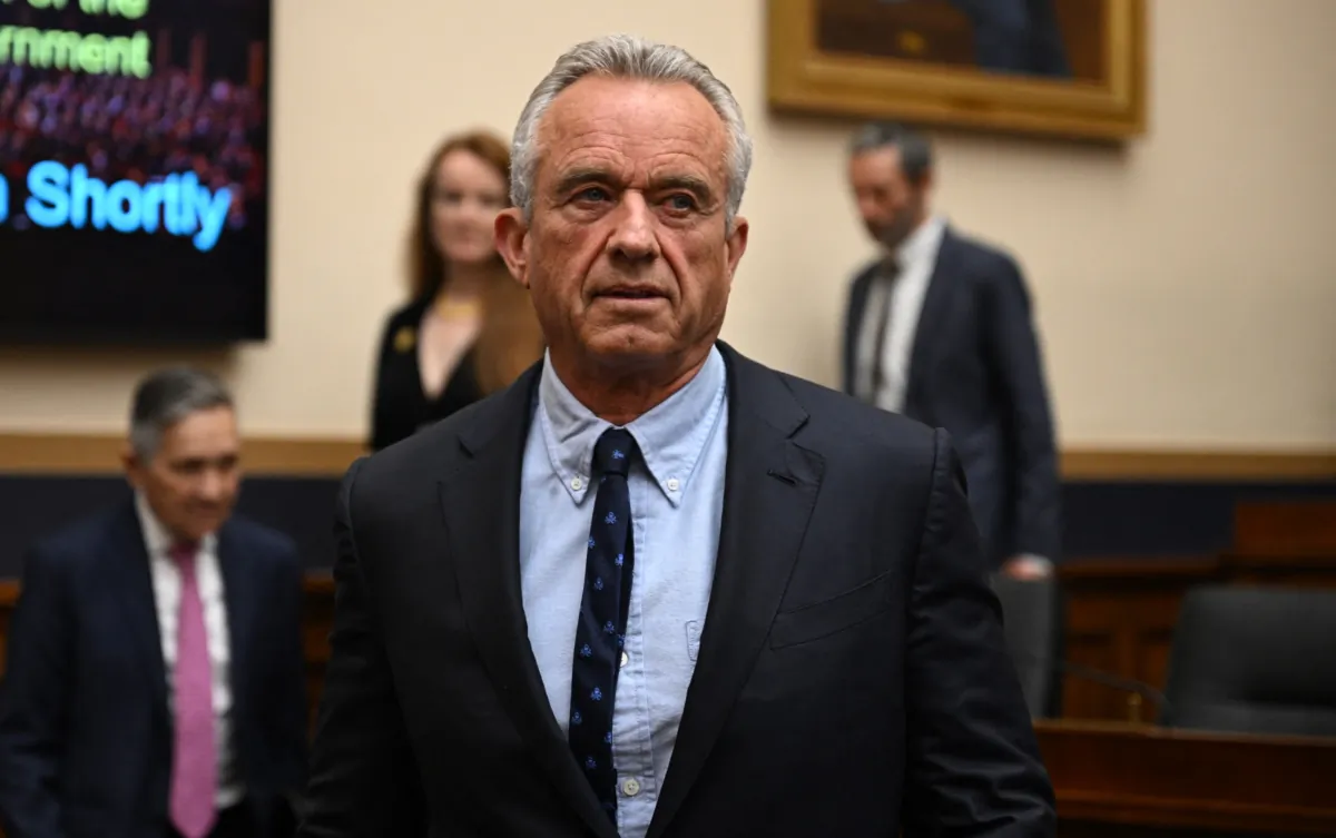 Robert Kennedy Jr., 2024 Presidential hopeful, arrives to testify before the "Weaponization of the Federal Government" hearing on Capitol Hill in Washington on July 20, 2023. (Jim Watson/AFP via Getty Images)