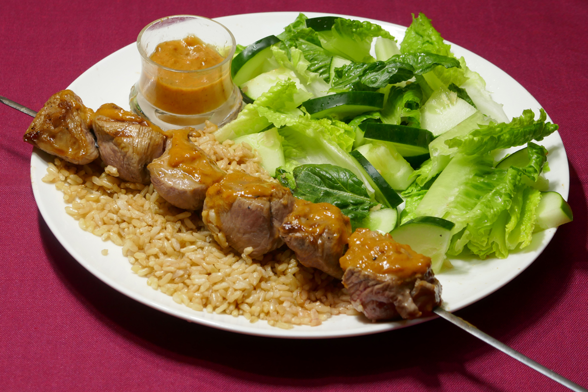 NextImg:Thai Lamb Satay Takes Little Effort With Premade Peanut Sauce