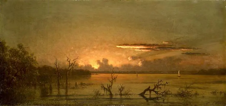 "Twilight on the St. Johns River," 1885, by Martin Johnson Heade. (Public Domain)