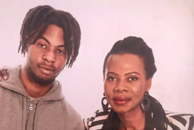 An undated image of Salem Koudou—a drill rapper better known as 16Shotz, who was murdered in Brixton in August 2020—with his mother Marie-Julie Koudou in London. (Marie-Julie Koudou)