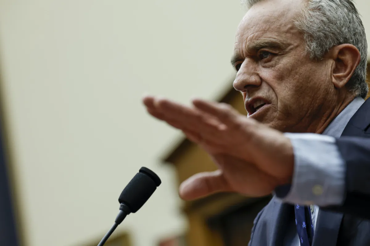 Democratic presidential candidate Robert F. Kennedy Jr. speaks during a hearing with the House Judiciary Subcommittee on the Weaponization of the Federal Government on Capitol Hill in Washington on July 20, 2023. (Anna Moneymaker/Getty Images)