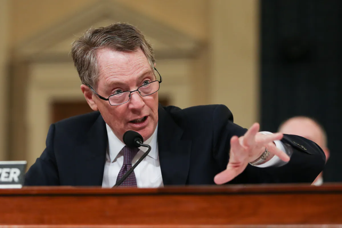 Ambassador Robert Lighthizer, U.S. Trade Representative, testifies at the House Ways and Means Committee hearing on U.S.-China Trade in Washington on Feb. 27, 2019. (Jennifer Zeng/The Epoch Times)