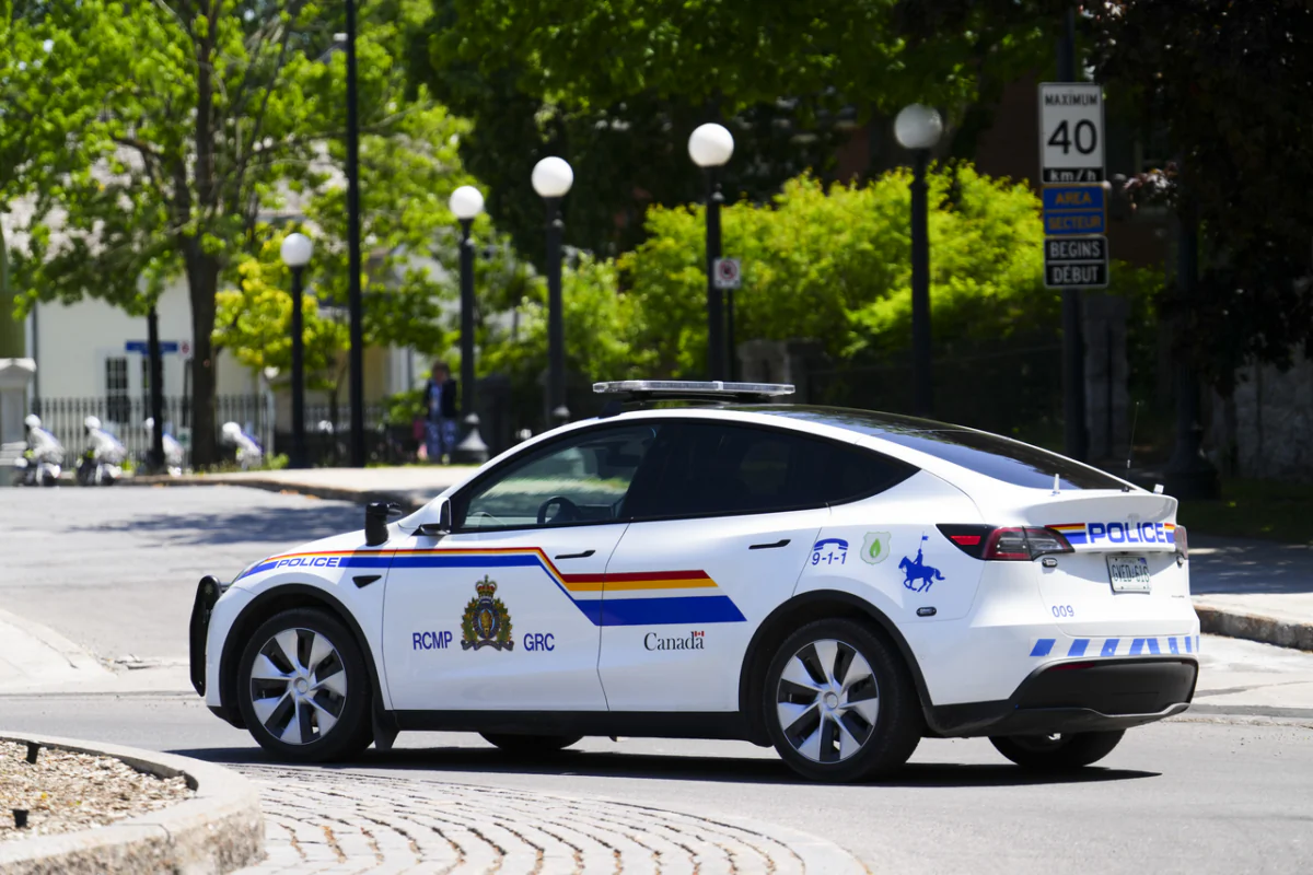 An RCMP cruiser is seen on Sussex Drive in downtown Ottawa on May 29, 2023. (Sean Kilpatrick/The Canadian Press)