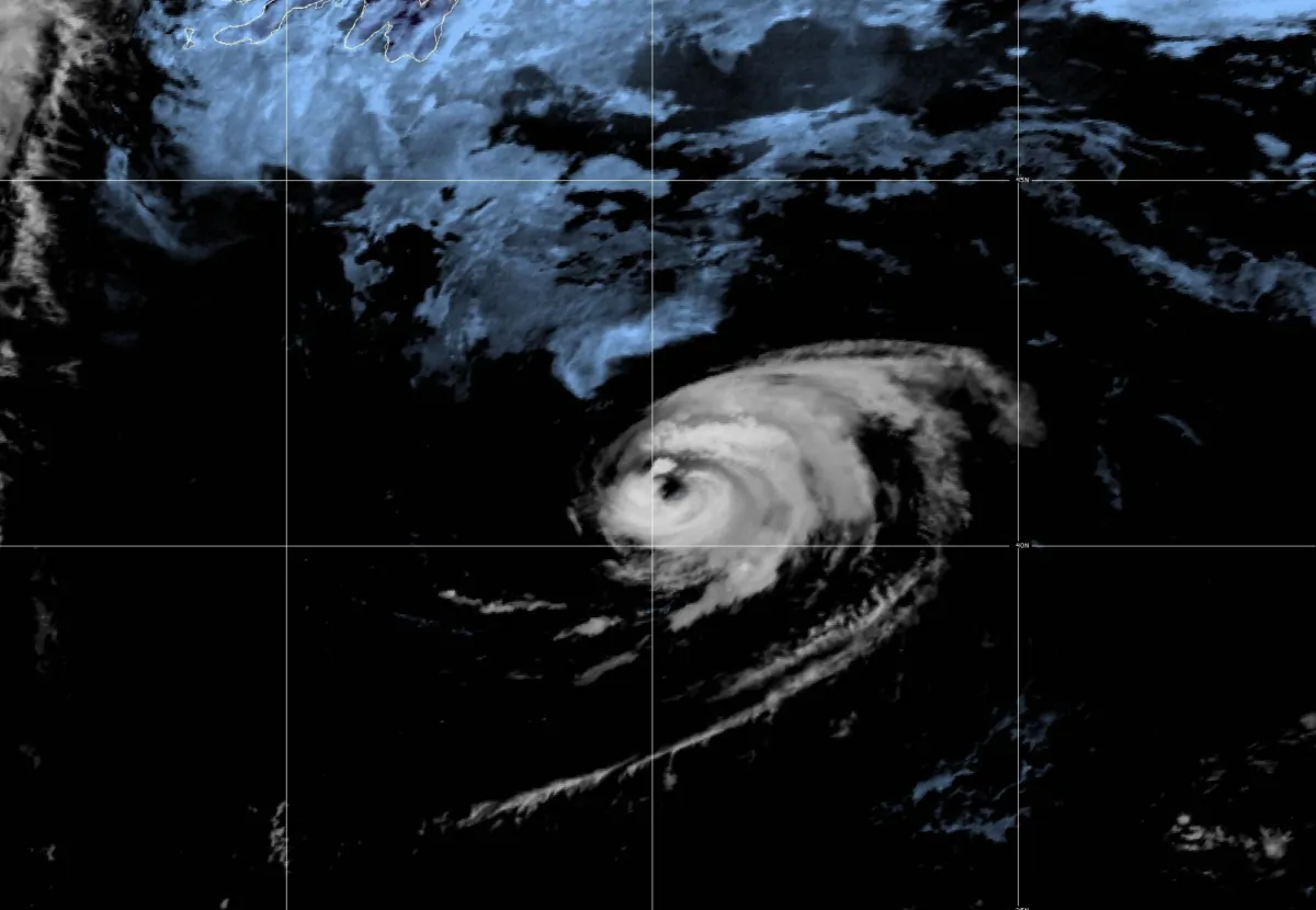A satellite image shows Hurricane Don over the Atlantic Ocean at 8:30 p.m. ET on July 22, 2023. (CIRA/NOAA)