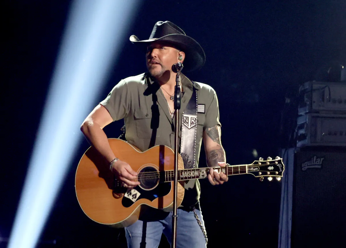Jason Aldean performs onstage during the 58th Academy Of Country Music Awards at The Ford Center at The Star in Frisco, Texas, on May 11, 2023. (Theo Wargo/Getty Images)