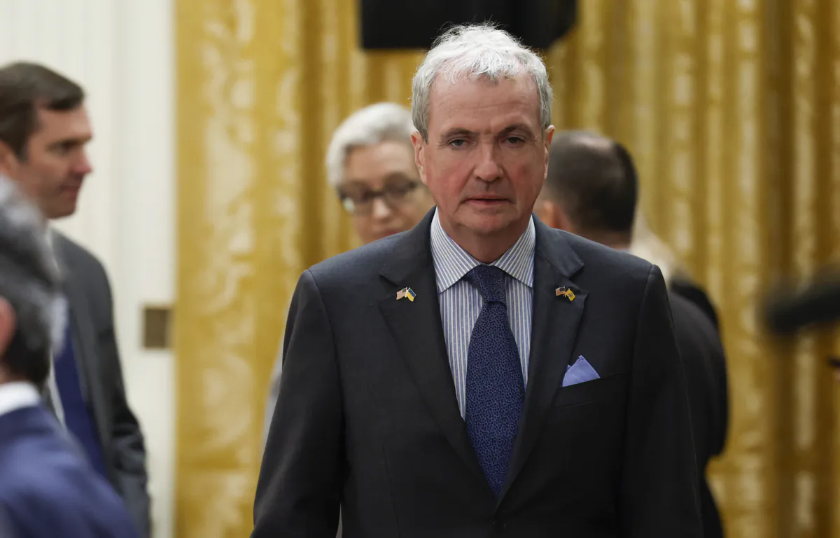 New Jersey Gov. Phil Murphy  in the East Room of the White House on Feb. 10, 2023. (Anna Moneymaker/Getty Images)