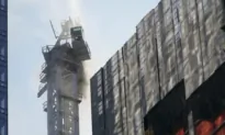 Pedestrians Scatter as Fire Causes New York Construction Crane’s Arm to Collapse and Crash to Street