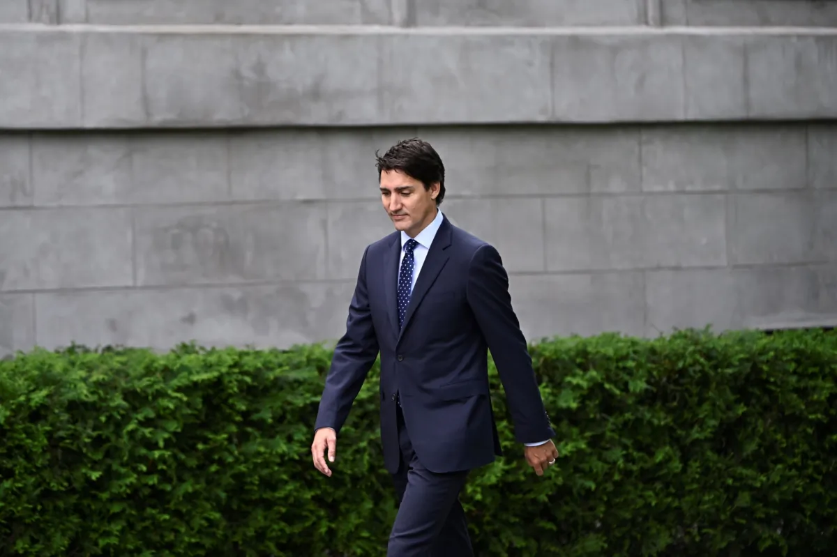 Prime Minister Justin Trudeau arrives for a cabinet swearing-in ceremony at Rideau Hall in Ottawa on July 26, 2023. (The Canadian Press/Justin Tang)