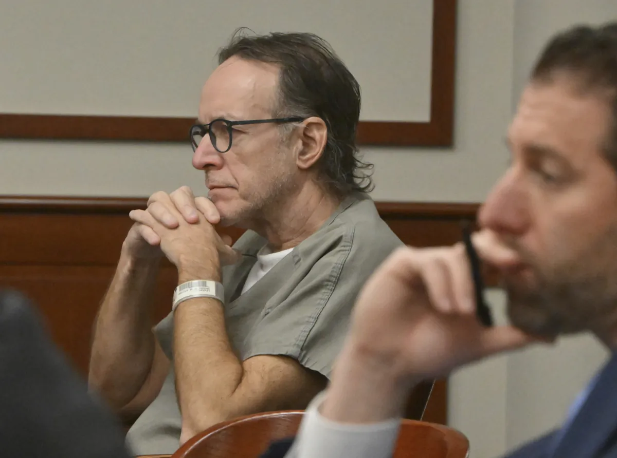 Dr. Zvi Levran, 66, appears in the court of Judge James Brady on charges of criminal sexual conduct at the 47th District Court in Farmington Hills, Mich., on April 11, 2023. (Daniel Mears/Detroit News via AP)
