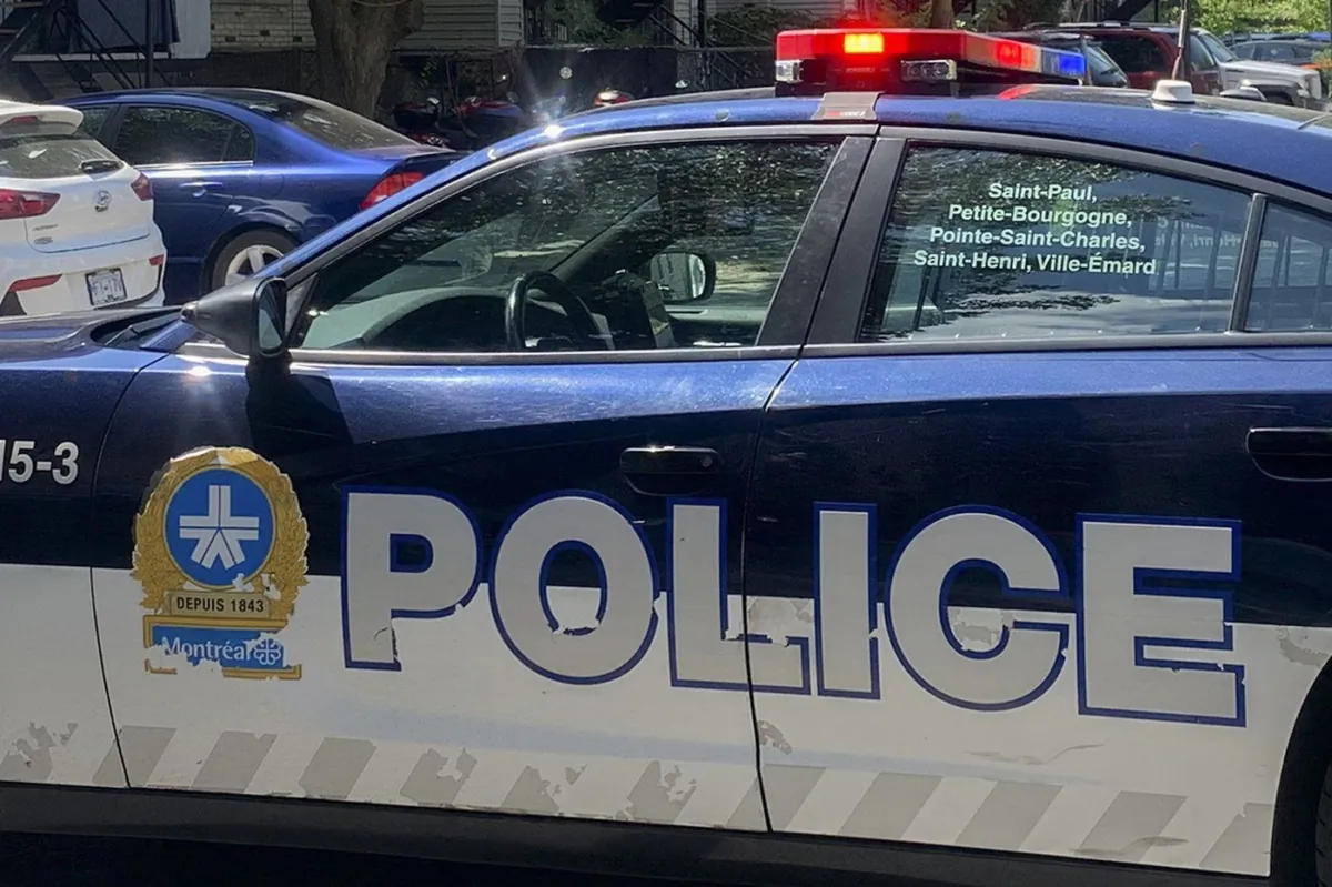 A police cruiser is shown in Montreal, Aug. 7, 2022. (The Canadian Press/Graham Hughes)

